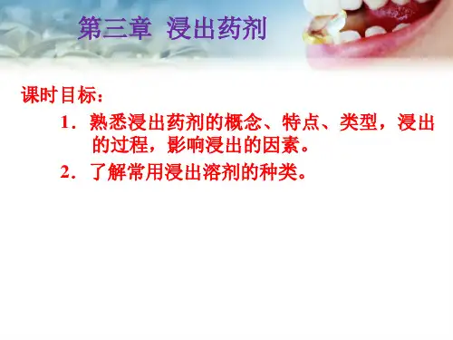 第3章 浸出药剂