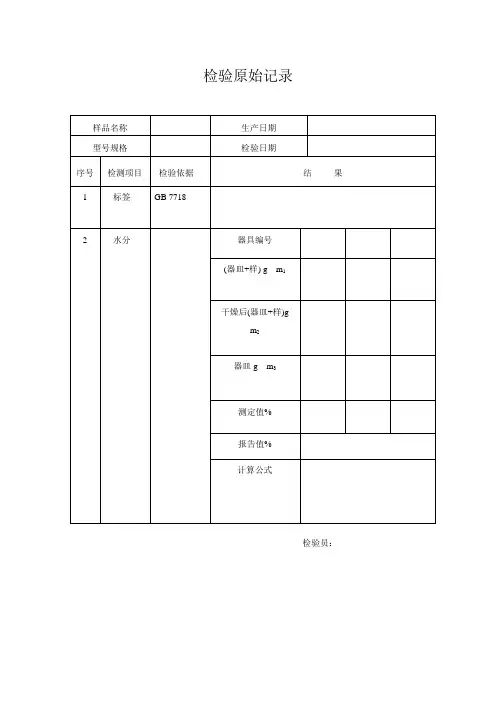 产品出厂检验报告(模板)