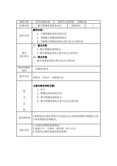 数字图像处理教案首页