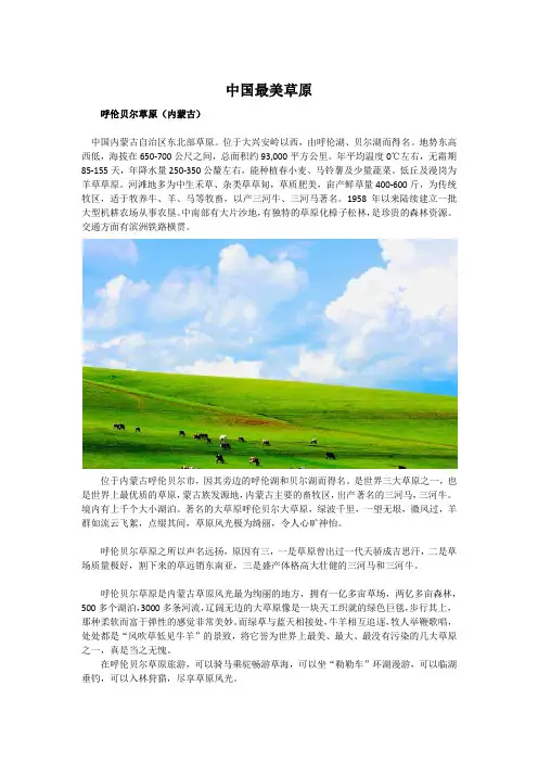 中国最美草原