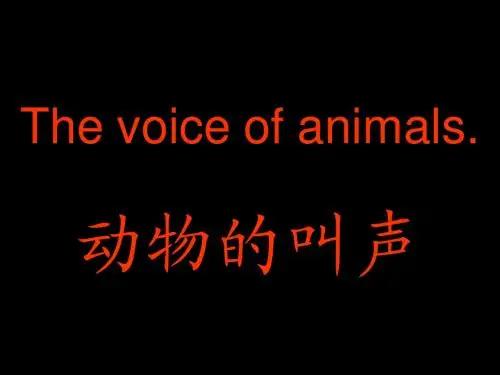 The voice of animals