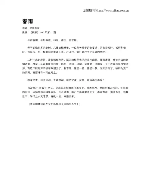 春雨