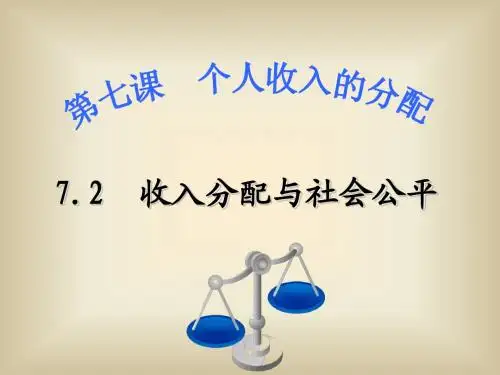 新 收入分配与社会公平