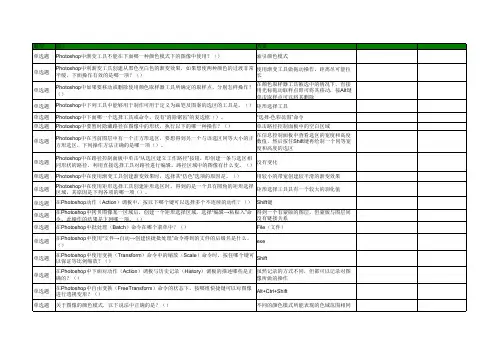 1_高职-《Photoshop图像处理》 题库