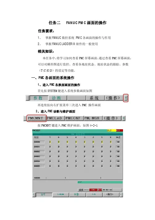 FANUC PMC 画面的操作