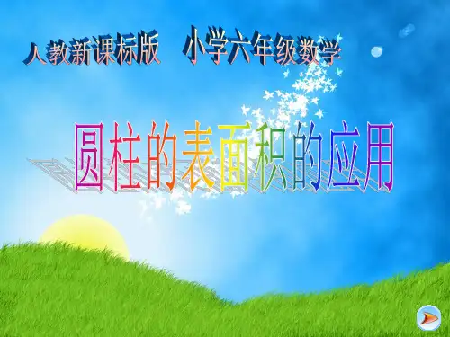 人教版小学六年级数学下册圆柱的表面积