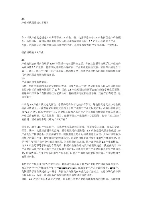 2.5产业