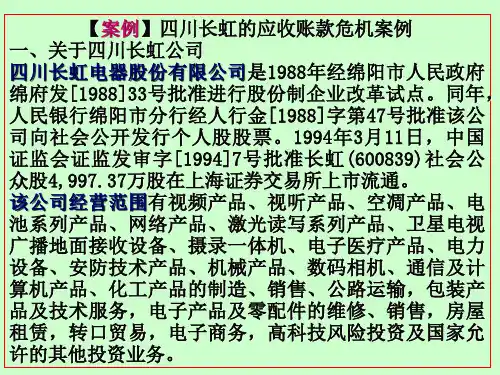 长虹公司财务报表分析.ppt