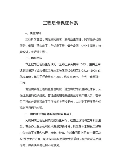 工程质量保证体系
