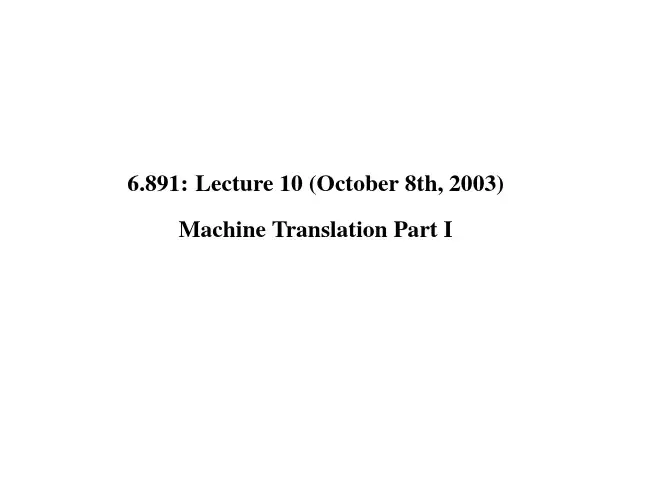 MIT-Machine-learning-for-nlp-Michael Collinsl10