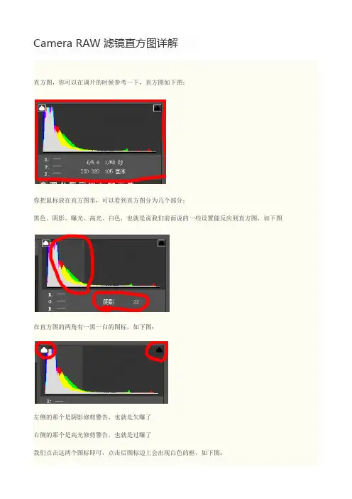 Camera RAW 滤镜直方图详解