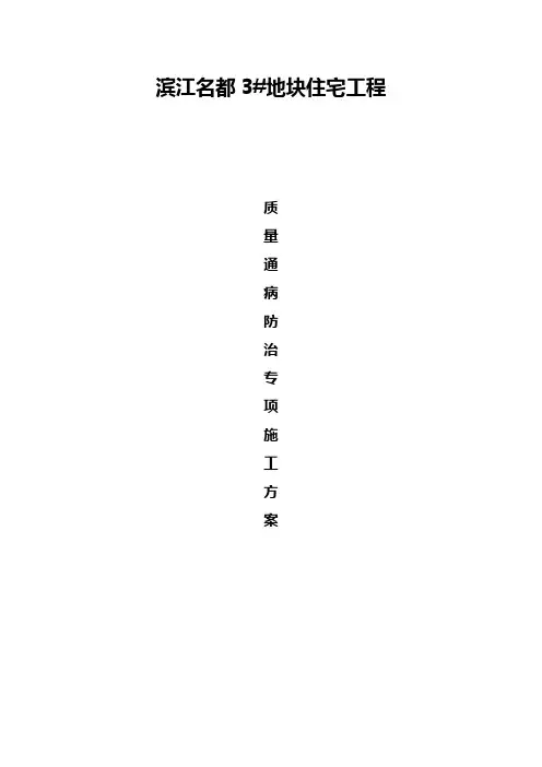 质量通病防治专项施工方案 2
