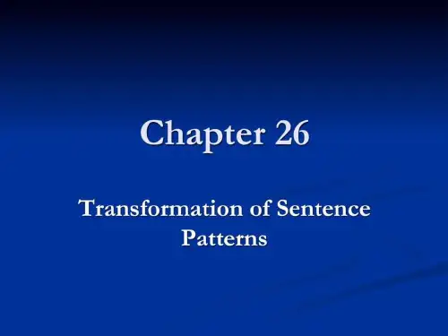 张道真实用英语语法课件Chapter 26.ppt