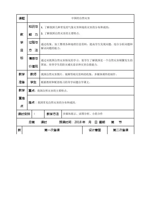 中国的自然灾害