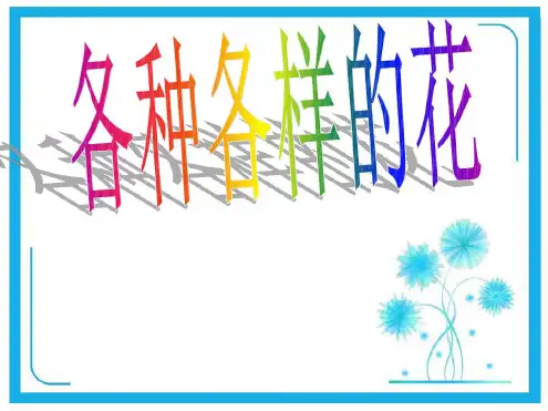 四年级科学下册《各种各样的花》课件之二(教科版)(20200929090708)
