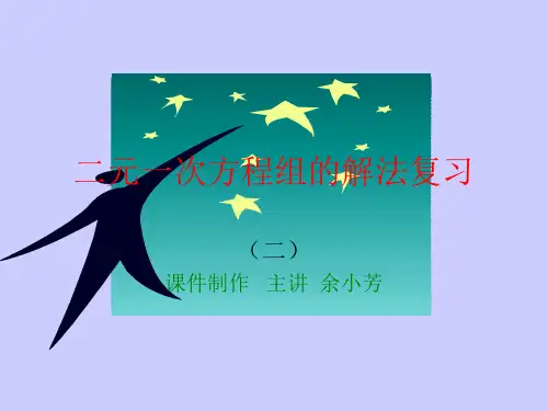二元一次方程组的解法复习