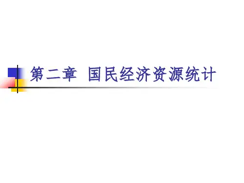 《国民经济统计学》第二章 国民经济资源统计