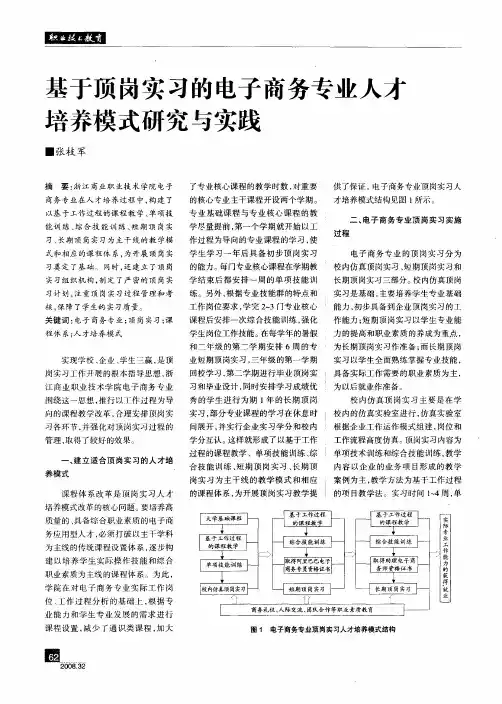 基于顶岗实习的电子商务专业人才培养模式研究与实践
