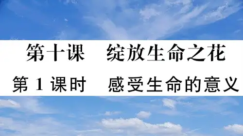 部编版初中教学案感受生命的意义