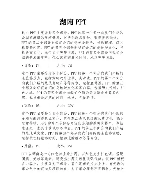 湖南PPT