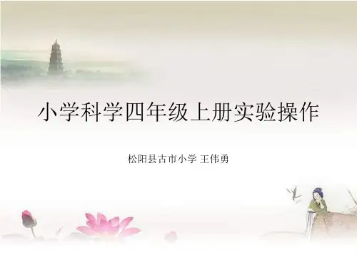 小学科学四年级上册实验操作 PPT