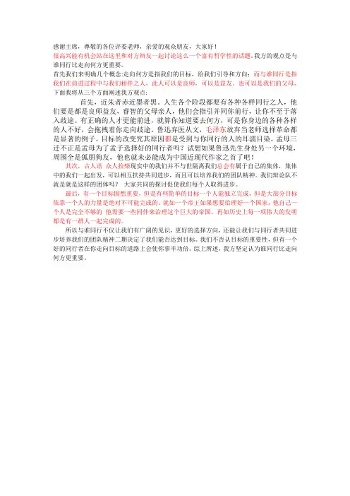 辩论稿