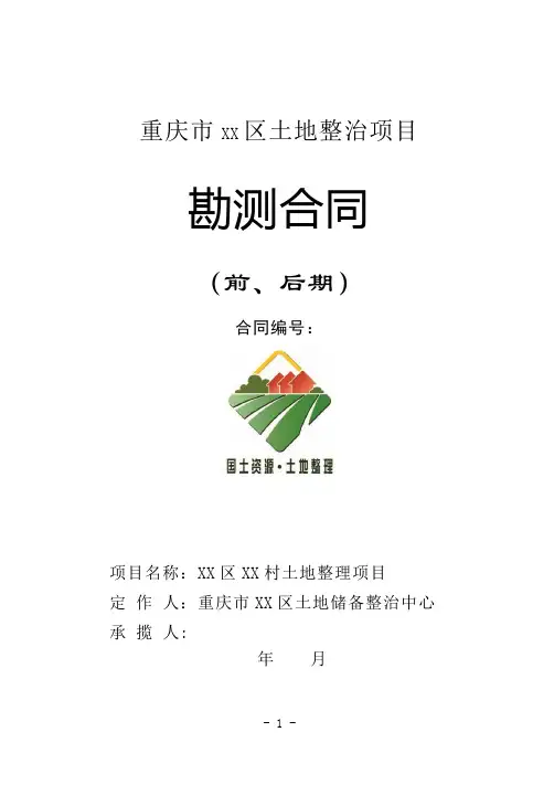 土地整理项目测绘合同