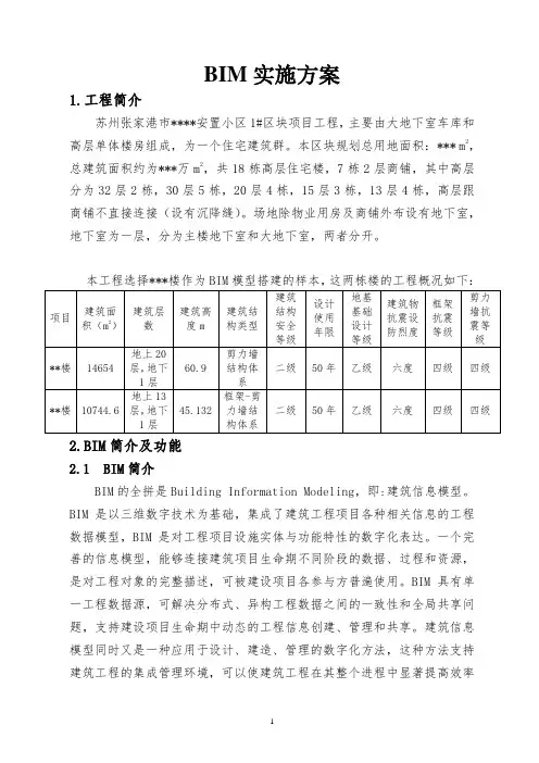 BIM实施方案