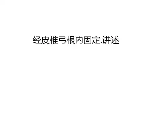 经皮椎弓根内固定.讲述讲解学习