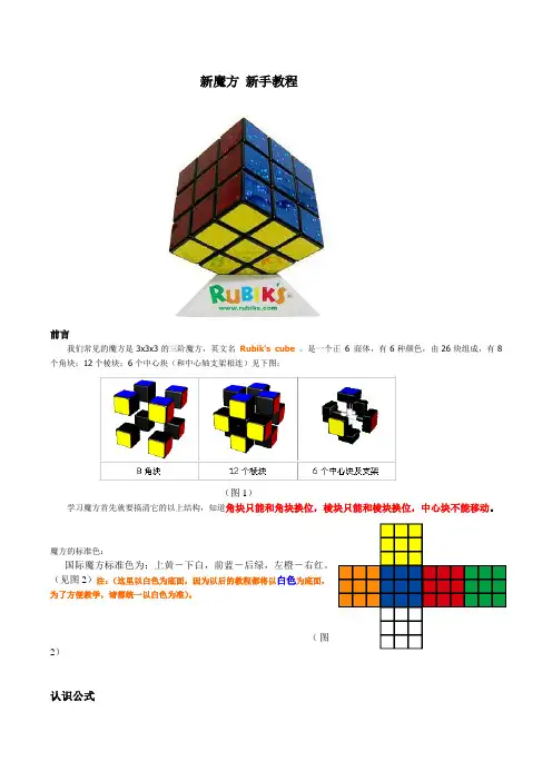 新手魔方公式口诀图解教程[1] (1)