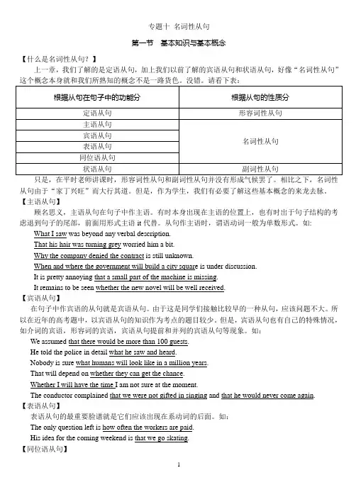 高考英语高中英语语法之【名词性从句】