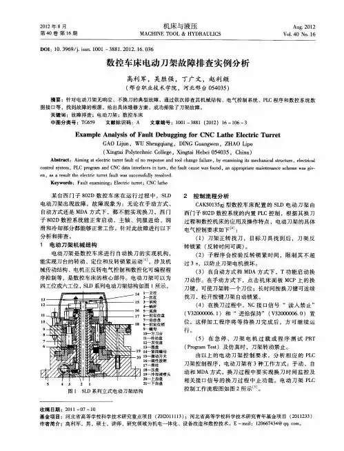 数控车床电动刀架故障排查实例分析