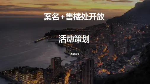 地产售楼处开放活动策划[优质ppt]