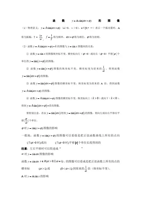 三角函数的平移与伸缩变换_整理 2