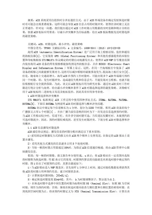 AIS时隙选择策略浅析