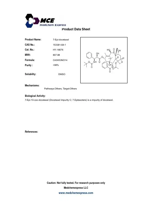 7-Epi-docetaxel_153381-68-1_DataSheet_MedChemExpress