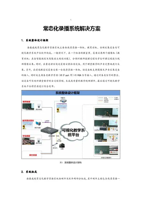 常态化录播系统解决方案