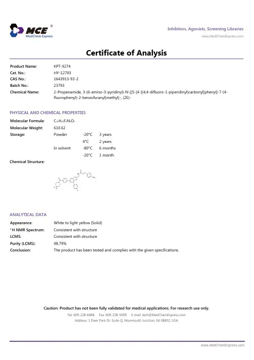 KPT-9274_COA_23793_MedChemExpress