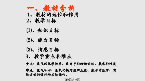 氯气的性质说课稿PPT课件