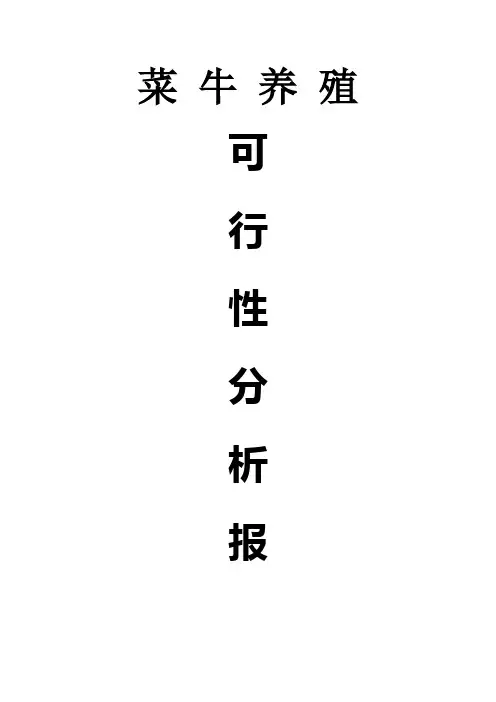 肉牛养殖研究可行性报告