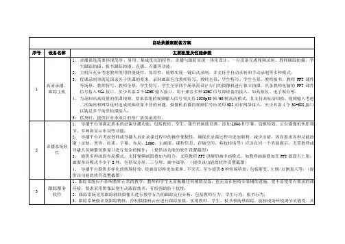 自动录播室配备方案
