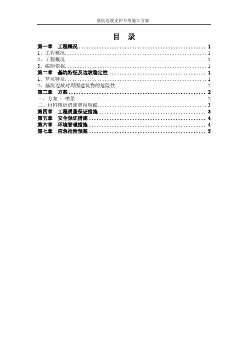 基坑边坡挂网喷浆专项施工方案
