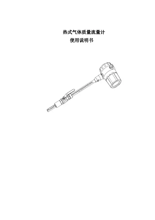 热式气体质量流量计使用说明书