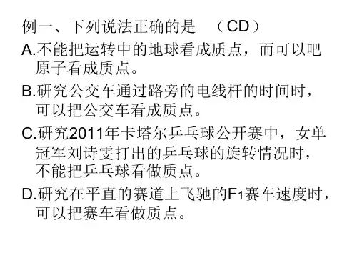 高一物理易错题集