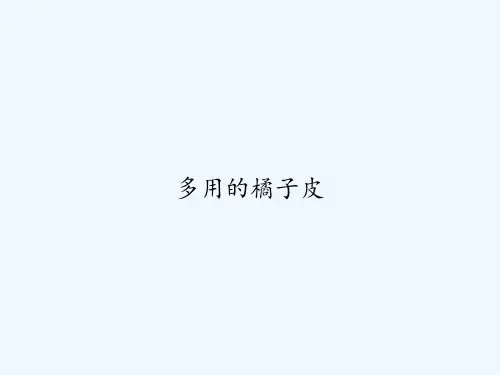 多用的橘子皮 PPT