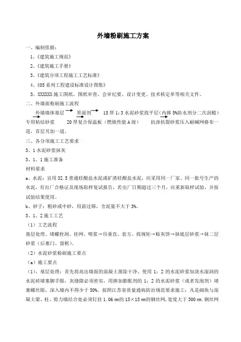外墙粉刷施工方案[1]
