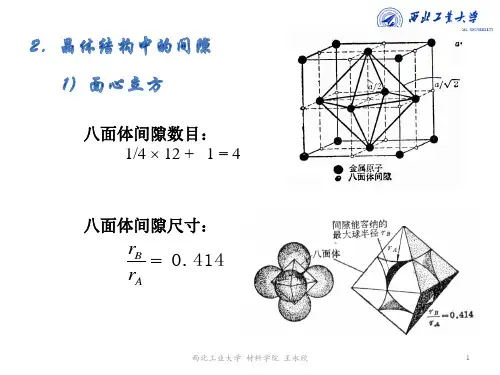 第一章 工程材料中的原子排列课件