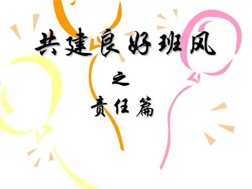 主题班会PPT课件-责任感精讲