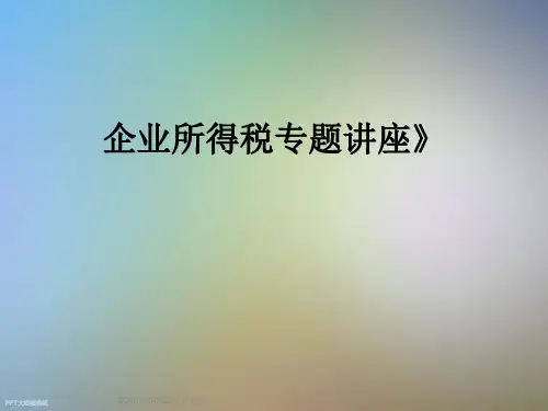 企业所得税专题讲座》