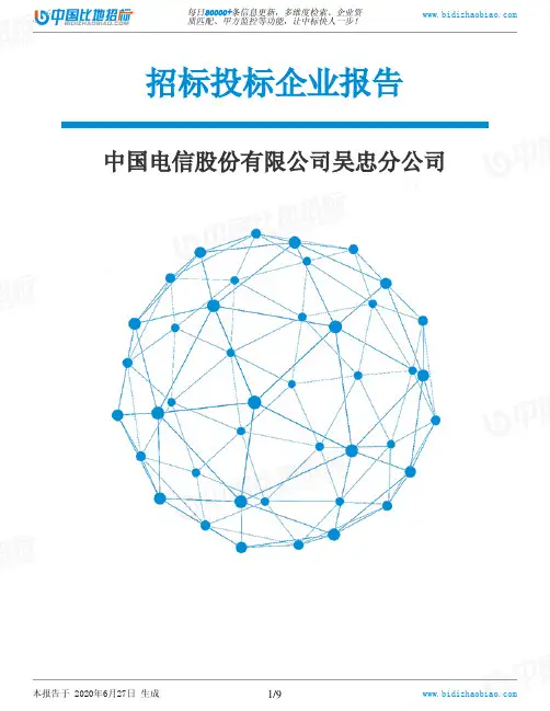 中国电信股份有限公司吴忠分公司-招投标数据分析报告